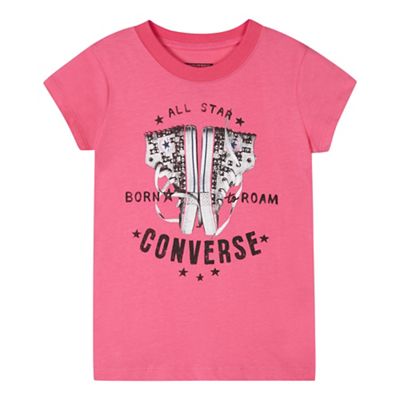 Converse Girls' pink short sleeve t-shirt